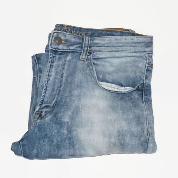 American Eagle Men's Slim Fit Light Blue Next Level Flex Jeans - Picture 6 of 7